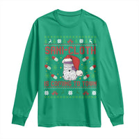 Sani-cloth Is Coming To Town Long Sleeve Shirt Funny Nurse Christmas - Wonder Print Shop