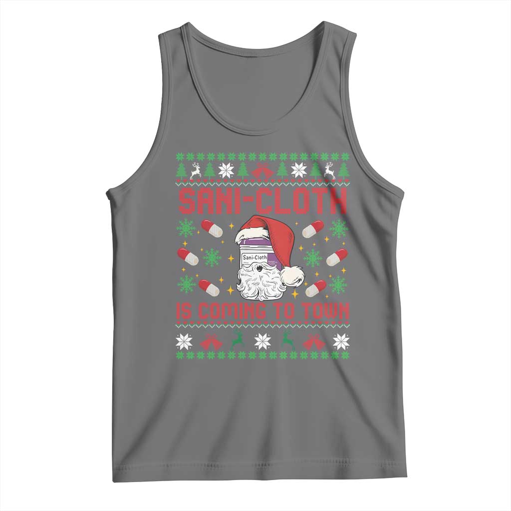 Sani-cloth Is Coming To Town Tank Top Funny Nurse Christmas - Wonder Print Shop