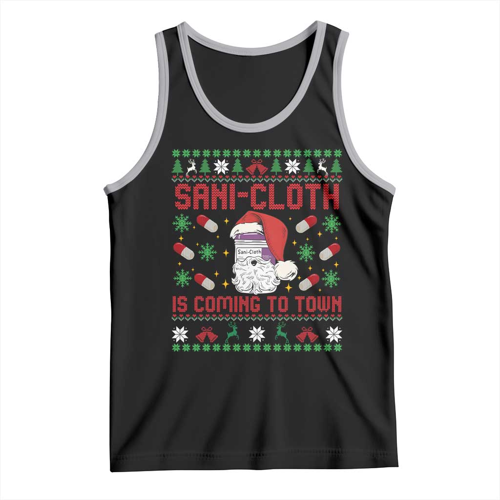 Sani-cloth Is Coming To Town Tank Top Funny Nurse Christmas - Wonder Print Shop