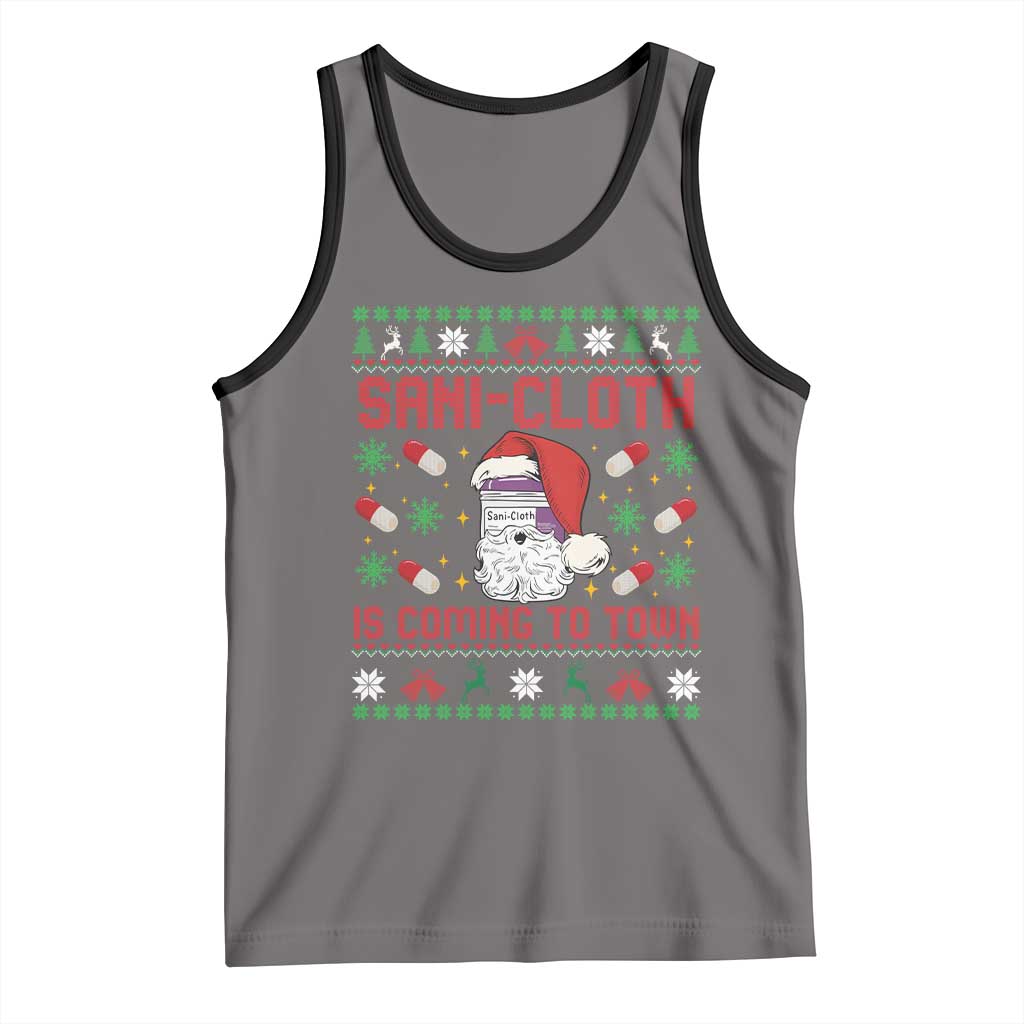 Sani-cloth Is Coming To Town Tank Top Funny Nurse Christmas - Wonder Print Shop