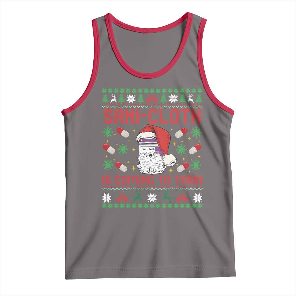 Sani-cloth Is Coming To Town Tank Top Funny Nurse Christmas - Wonder Print Shop