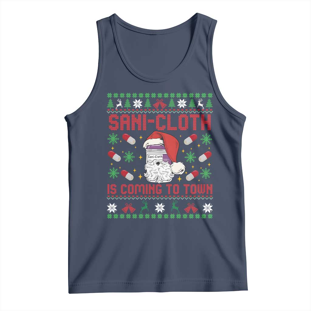Sani-cloth Is Coming To Town Tank Top Funny Nurse Christmas - Wonder Print Shop