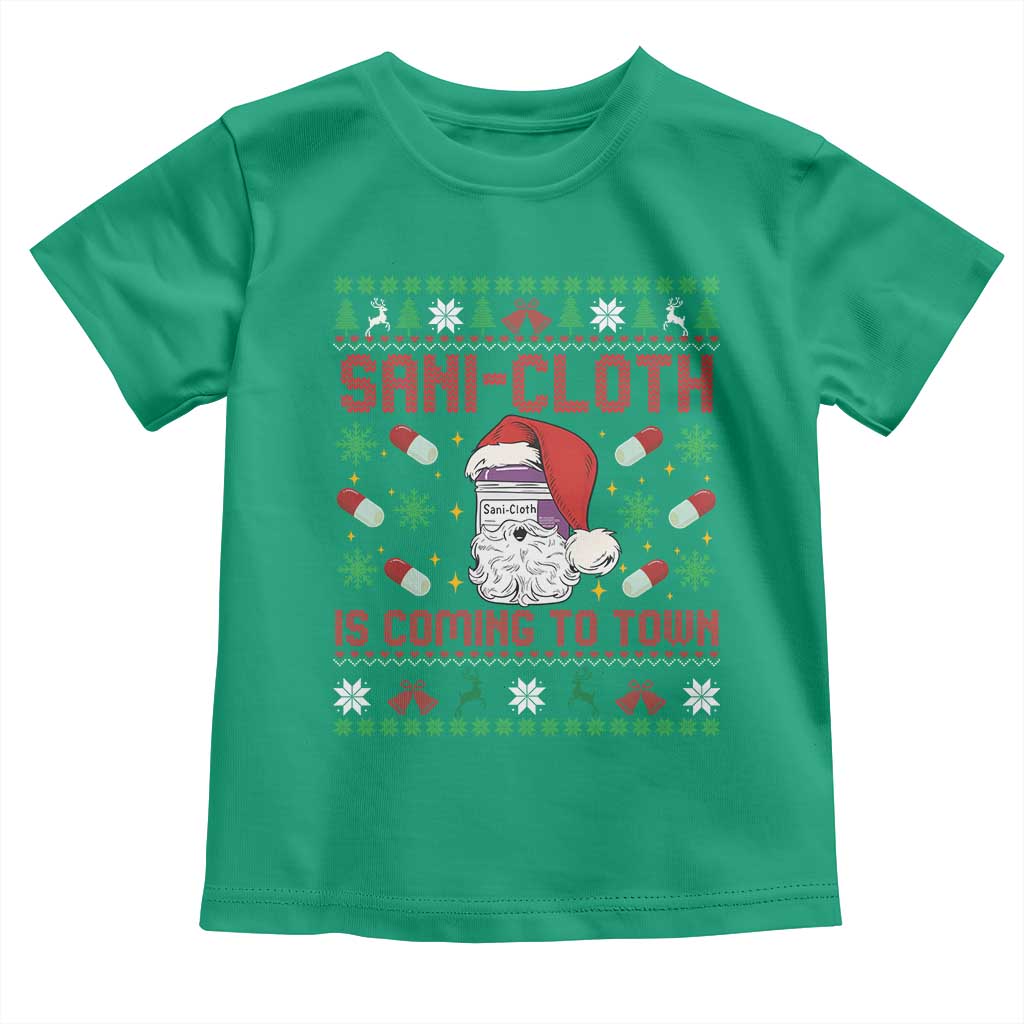 Sani-cloth Is Coming To Town Toddler T Shirt Funny Nurse Christmas - Wonder Print Shop