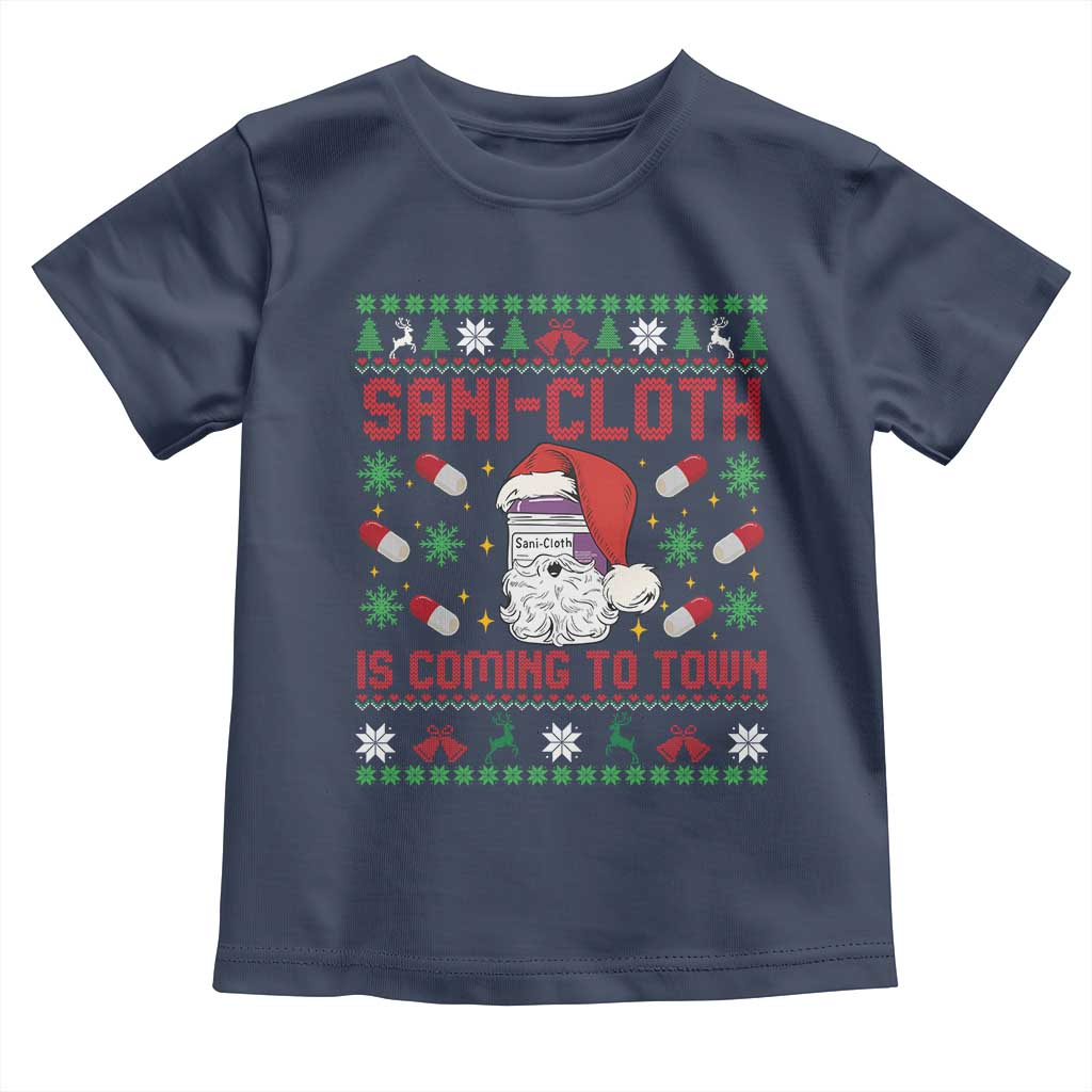 Sani-cloth Is Coming To Town Toddler T Shirt Funny Nurse Christmas - Wonder Print Shop
