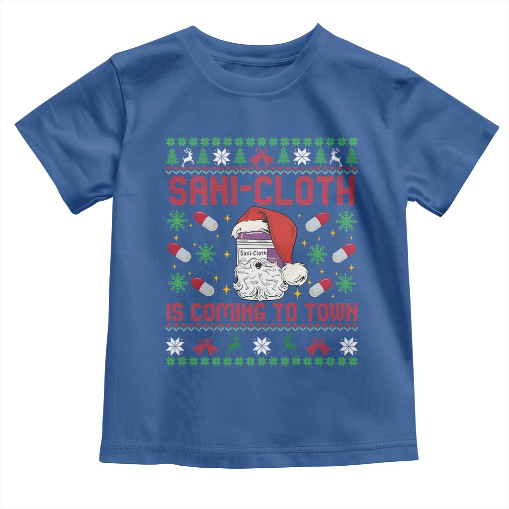 Sani-cloth Is Coming To Town Toddler T Shirt Funny Nurse Christmas - Wonder Print Shop