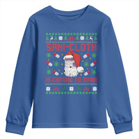 Sani-cloth Is Coming To Town Youth Sweatshirt Funny Nurse Christmas - Wonder Print Shop