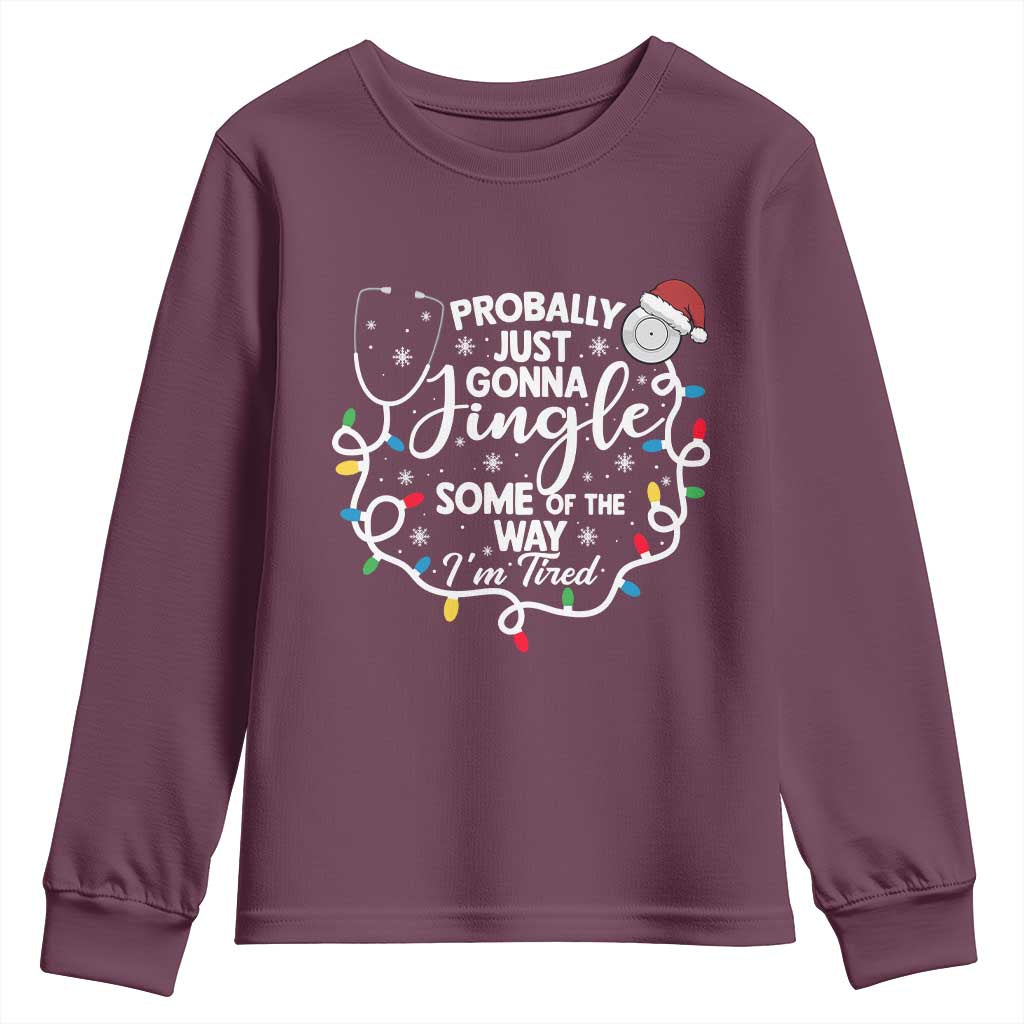 Probably Just Gonna Jingle Some of The Way I Am Tired Youth Sweatshirt Funny Christmas Quote - Wonder Print Shop