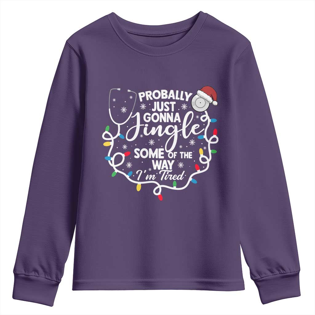 Probably Just Gonna Jingle Some of The Way I Am Tired Youth Sweatshirt Funny Christmas Quote - Wonder Print Shop