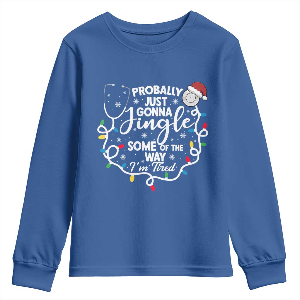 Probably Just Gonna Jingle Some of The Way I Am Tired Youth Sweatshirt Funny Christmas Quote - Wonder Print Shop