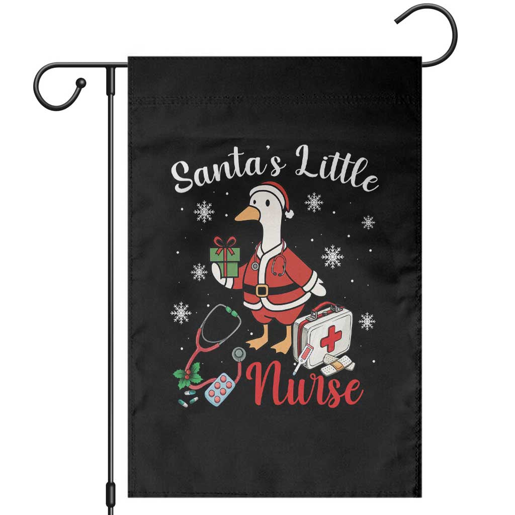 Christmas Goose Nurse Garden Flag Santa Little Nurse - Wonder Print Shop