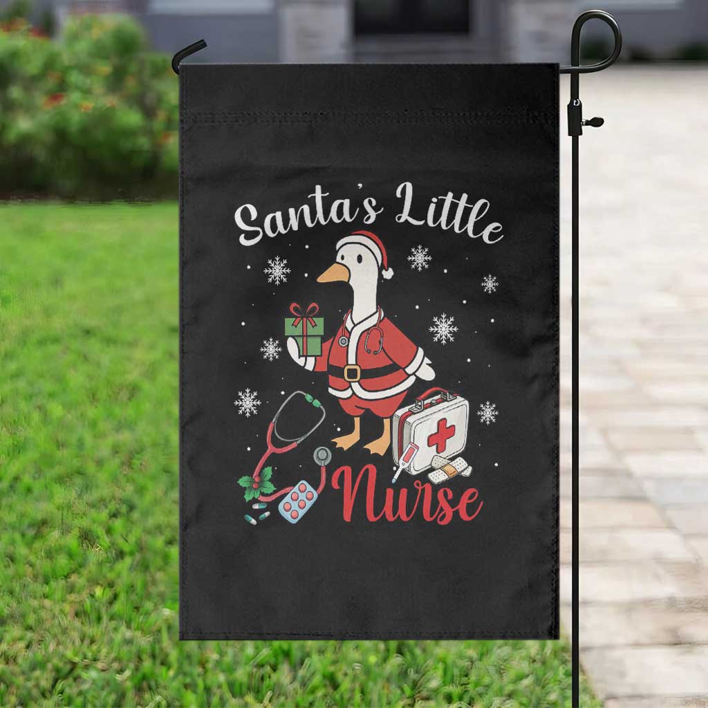 Christmas Goose Nurse Garden Flag Santa Little Nurse - Wonder Print Shop