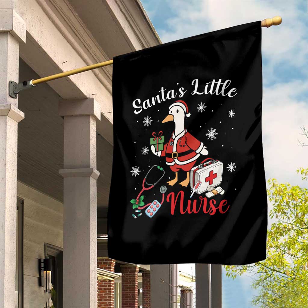 Christmas Goose Nurse Garden Flag Santa Little Nurse - Wonder Print Shop