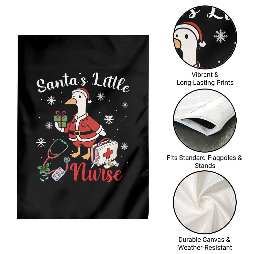 Christmas Goose Nurse Garden Flag Santa Little Nurse - Wonder Print Shop