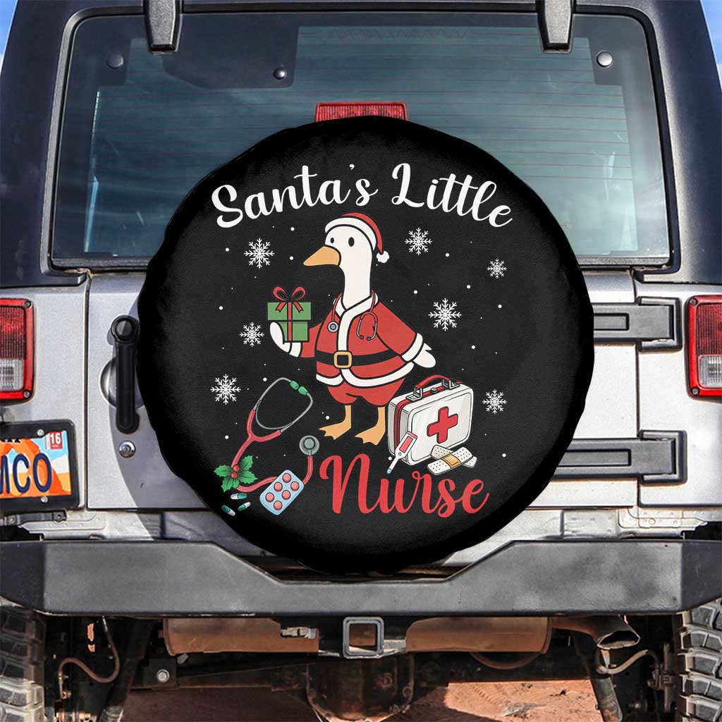 Christmas Goose Nurse Spare Tire Cover Santa Little Nurse - Wonder Print Shop