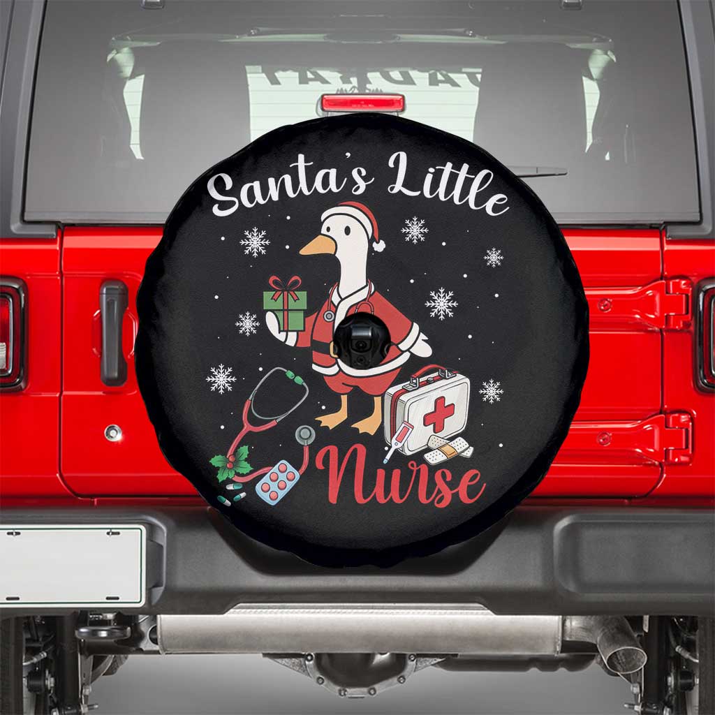 Christmas Goose Nurse Spare Tire Cover Santa Little Nurse - Wonder Print Shop