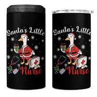 Christmas Goose Nurse 4 in 1 Can Cooler Tumbler Santa Little Nurse - Wonder Print Shop