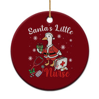 Christmas Goose Nurse Ceramic Ornament Santa Little Nurse - Wonder Print Shop