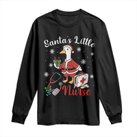 Christmas Goose Nurse Long Sleeve Shirt Santa Little Nurse - Wonder Print Shop