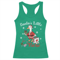 Christmas Goose Nurse Racerback Tank Top Santa Little Nurse - Wonder Print Shop