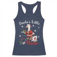 Christmas Goose Nurse Racerback Tank Top Santa Little Nurse - Wonder Print Shop