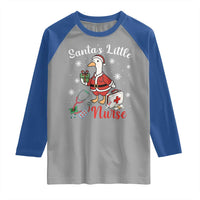 Christmas Goose Nurse Raglan Shirt Santa Little Nurse - Wonder Print Shop