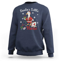 Christmas Goose Nurse Sweatshirt Santa Little Nurse - Wonder Print Shop