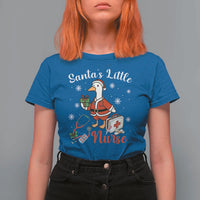 Christmas Goose Nurse T Shirt For Women Santa Little Nurse - Wonder Print Shop