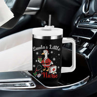 Christmas Goose Nurse Tumbler With Handle Santa Little Nurse - Wonder Print Shop