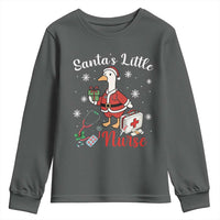 Christmas Goose Nurse Youth Sweatshirt Santa Little Nurse - Wonder Print Shop