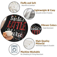 Funny Nurse Christmas Throw Blanket Santa Little Nurse - Wonder Print Shop