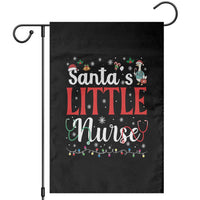 Funny Nurse Christmas Garden Flag Santa Little Nurse - Wonder Print Shop