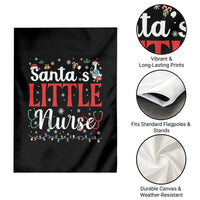 Funny Nurse Christmas Garden Flag Santa Little Nurse - Wonder Print Shop