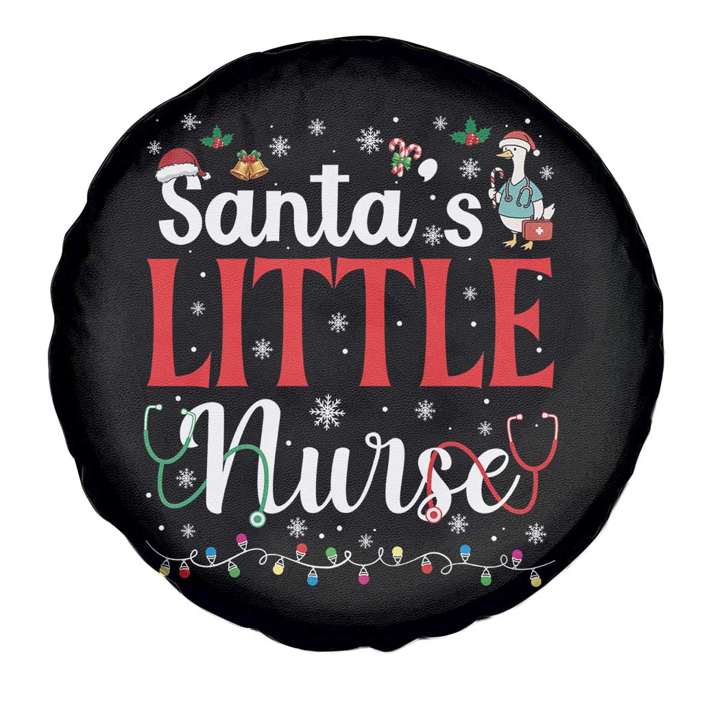 Funny Nurse Christmas Spare Tire Cover Santa Little Nurse - Wonder Print Shop