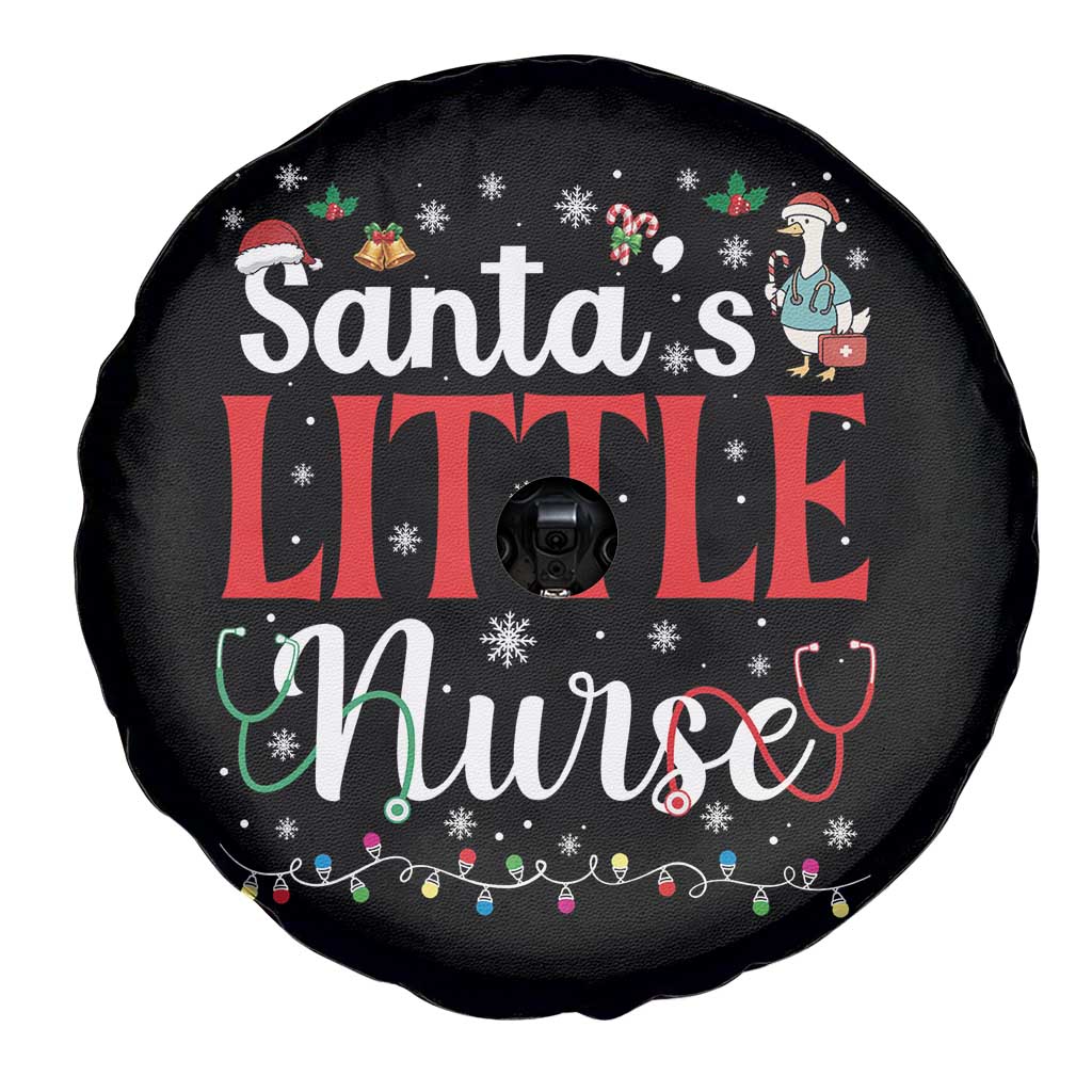 Funny Nurse Christmas Spare Tire Cover Santa Little Nurse - Wonder Print Shop