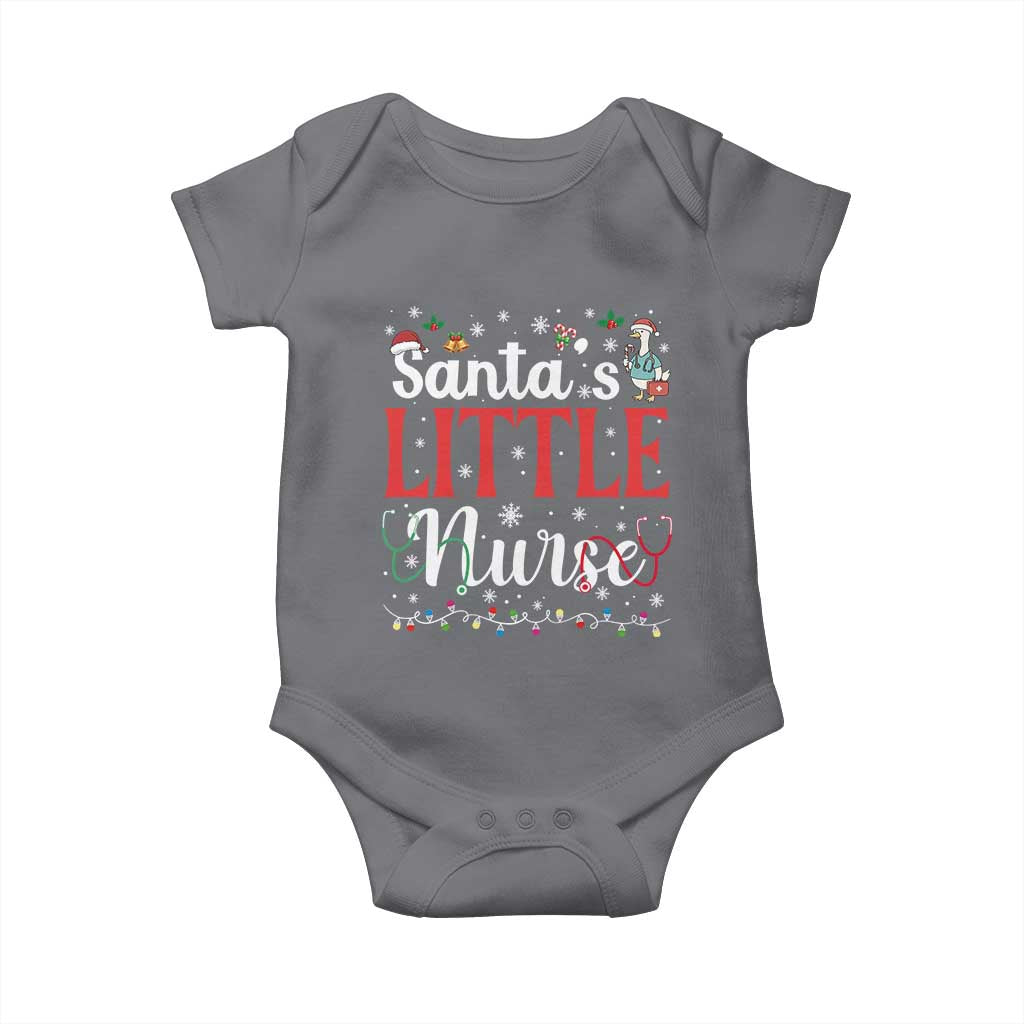 Funny Nurse Christmas Baby Onesie Santa Little Nurse - Wonder Print Shop