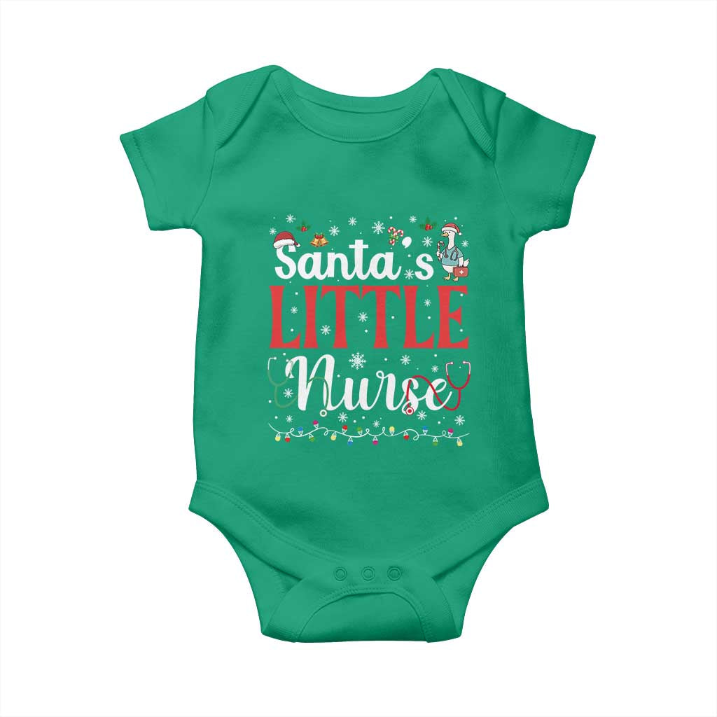 Funny Nurse Christmas Baby Onesie Santa Little Nurse - Wonder Print Shop