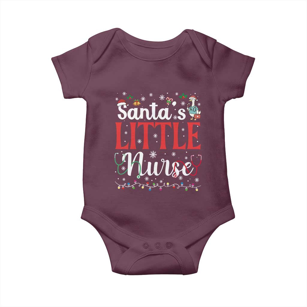 Funny Nurse Christmas Baby Onesie Santa Little Nurse - Wonder Print Shop
