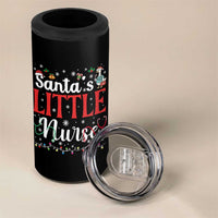 Funny Nurse Christmas 4 in 1 Can Cooler Tumbler Santa Little Nurse - Wonder Print Shop