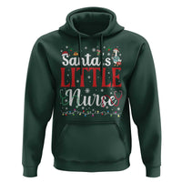 Funny Nurse Christmas Hoodie Santa Little Nurse - Wonder Print Shop