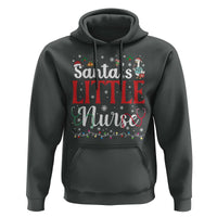 Funny Nurse Christmas Hoodie Santa Little Nurse - Wonder Print Shop