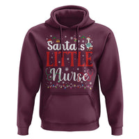 Funny Nurse Christmas Hoodie Santa Little Nurse - Wonder Print Shop