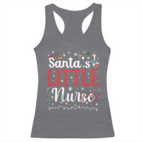Funny Nurse Christmas Racerback Tank Top Santa Little Nurse - Wonder Print Shop