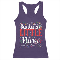 Funny Nurse Christmas Racerback Tank Top Santa Little Nurse - Wonder Print Shop