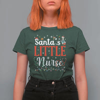Funny Nurse Christmas T Shirt For Women Santa Little Nurse - Wonder Print Shop