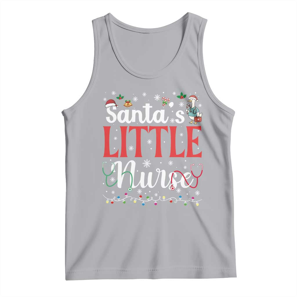 Funny Nurse Christmas Tank Top Santa Little Nurse - Wonder Print Shop