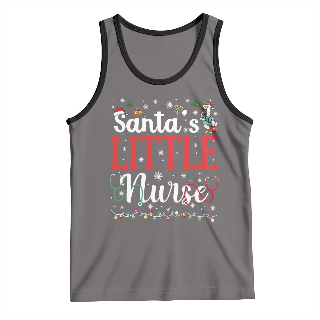 Funny Nurse Christmas Tank Top Santa Little Nurse - Wonder Print Shop