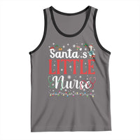 Funny Nurse Christmas Tank Top Santa Little Nurse - Wonder Print Shop