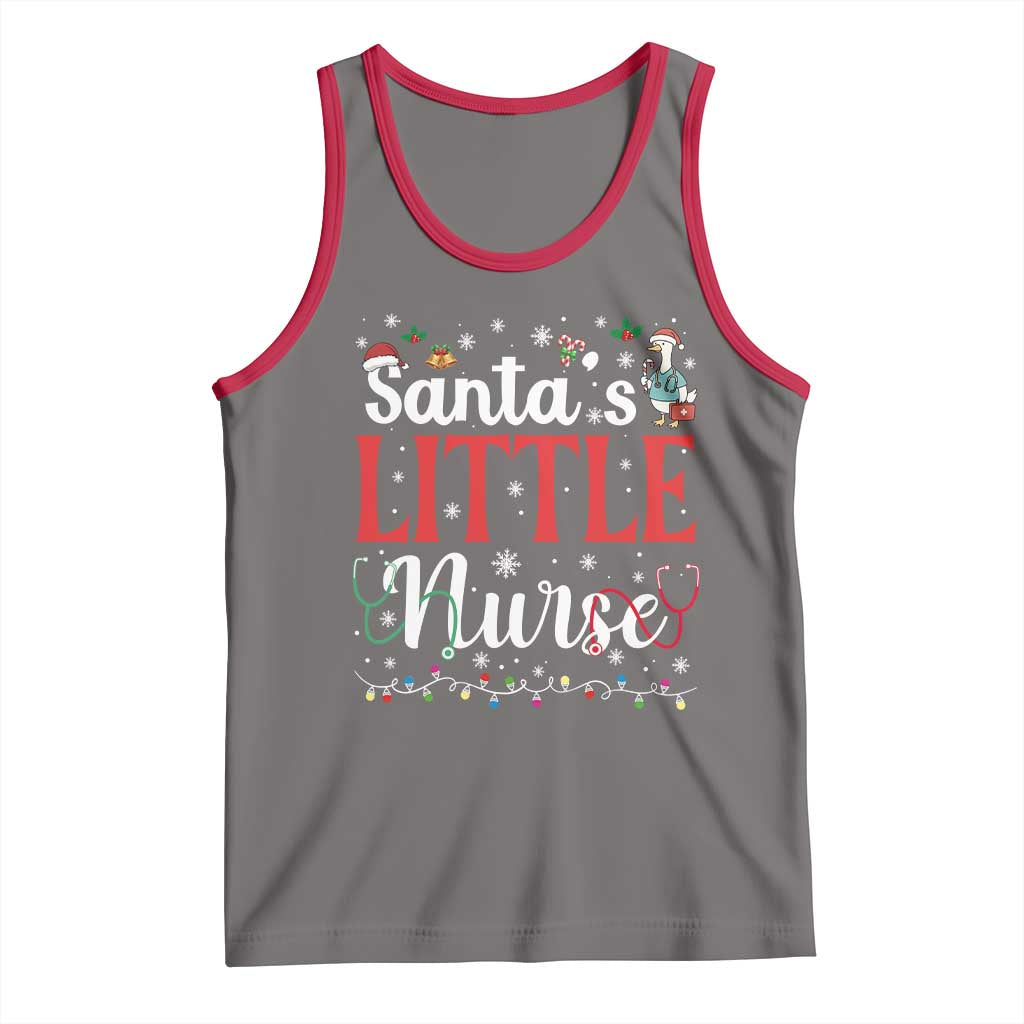 Funny Nurse Christmas Tank Top Santa Little Nurse - Wonder Print Shop