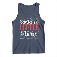 Funny Nurse Christmas Tank Top Santa Little Nurse - Wonder Print Shop