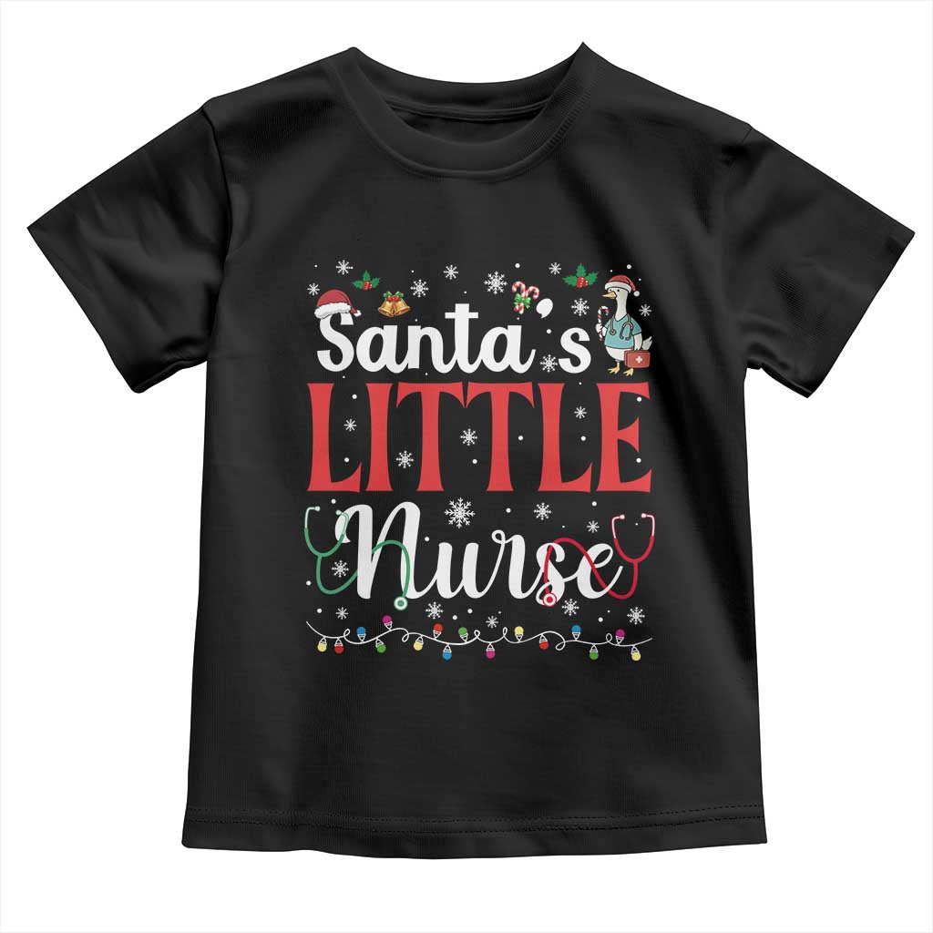 Funny Nurse Christmas Toddler T Shirt Santa Little Nurse - Wonder Print Shop
